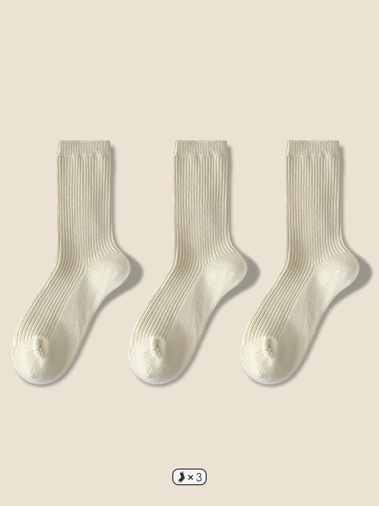 Dcxecsx | Women’s Mid-Calf Cotton Socks with Thick Knit Construction for Comfortable Autumn and Winter Wear 2026