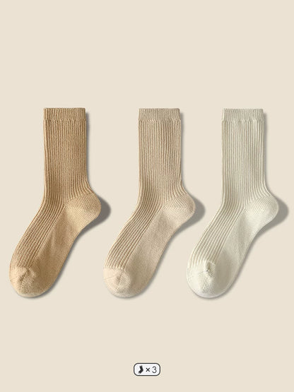 Dcxecsx | Women’s Mid-Calf Cotton Socks with Thick Knit Construction for Comfortable Autumn and Winter Wear 2026
