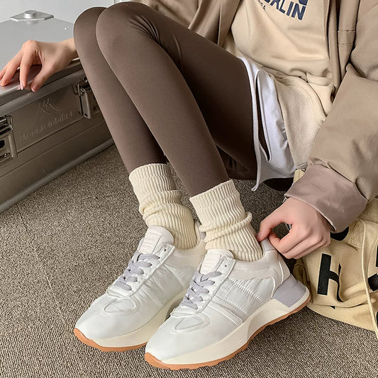 Dcxecsx | Women’s Mid-Calf Cotton Socks with Thick Knit Construction for Comfortable Autumn and Winter Wear 2026